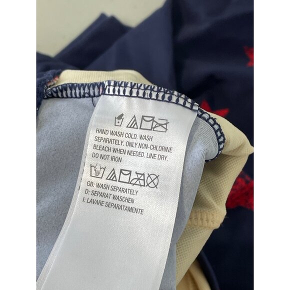 Denim and Co Beach Handkerchief Hem Tankini Size 20W Navy Star Patriotic Resort - Picture 5 of 10